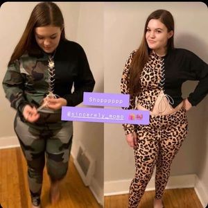 cheetah or camo 2 piece